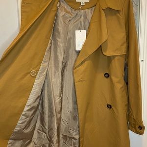Tan/ Taupe belted Trench coat.